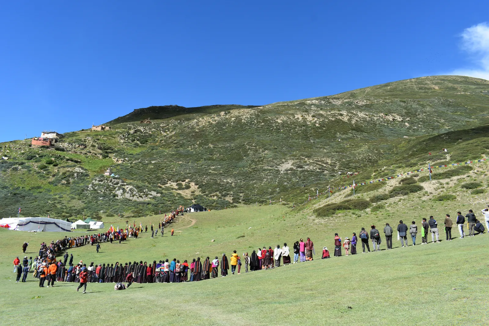 Friends and community gathering in the Himalayan landscape (placeholder for golf retreat)